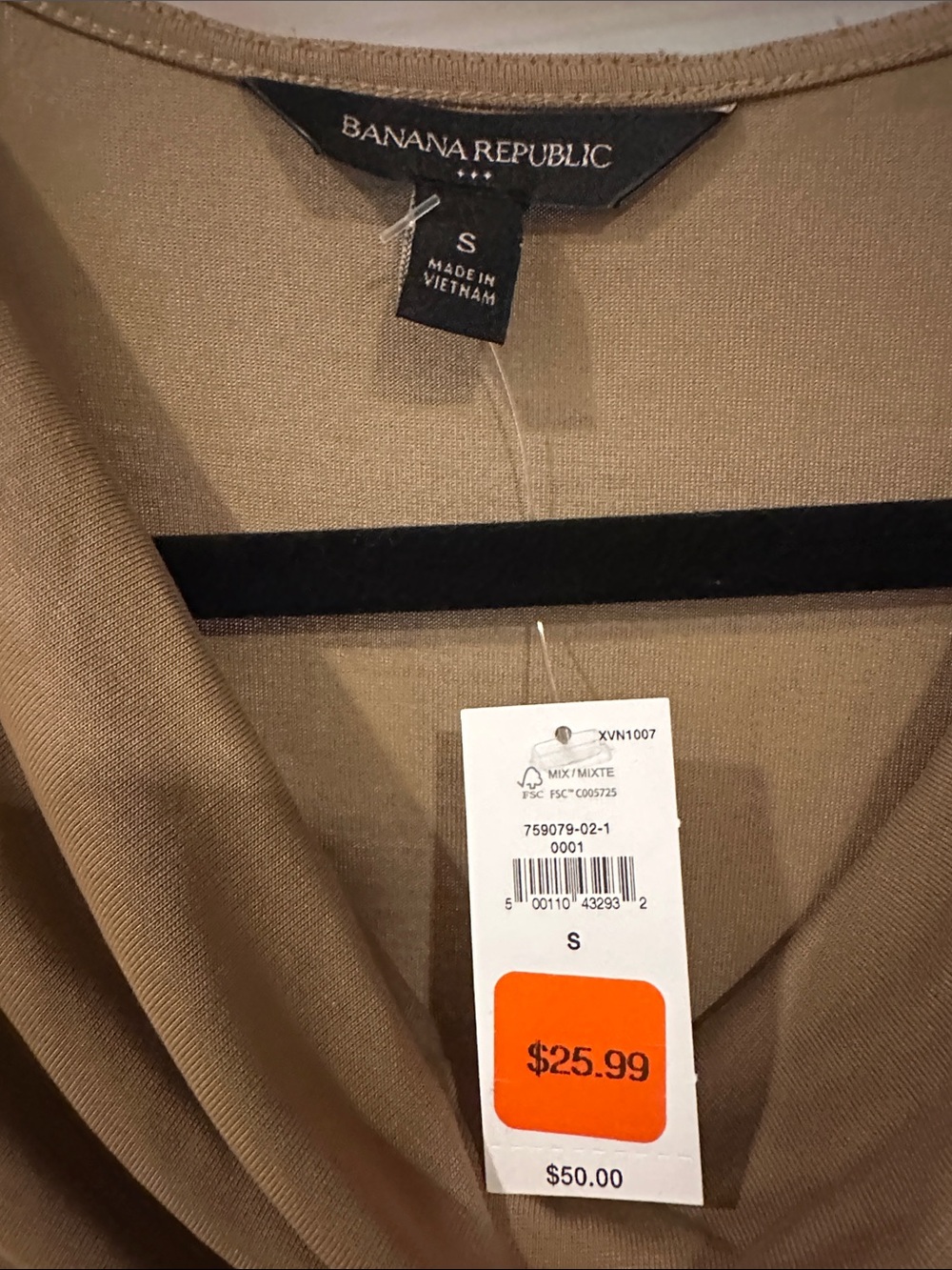 Banana Republic Factory Taupe Cowl Neck Sleeveless Camisole - Picture 3 of 4
